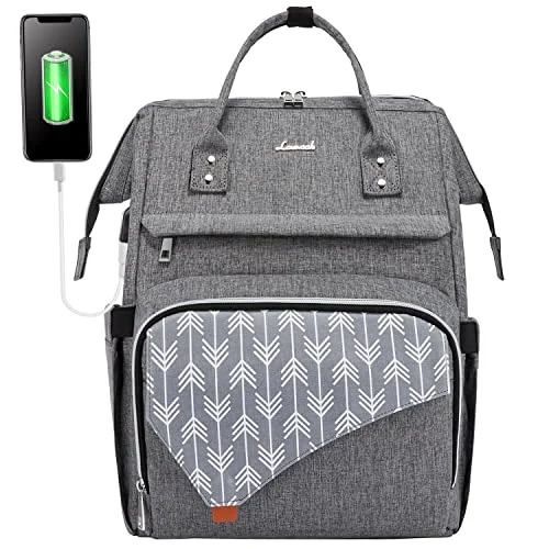 Backpack, Waterproof 15.6 inch Laptop Backpack School Backpack Rice Backpack with USB Charging Port, School Bag Backpack for Work Business Travel School Uni