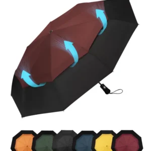 Compact Travel Umbrella Large Storm Fes