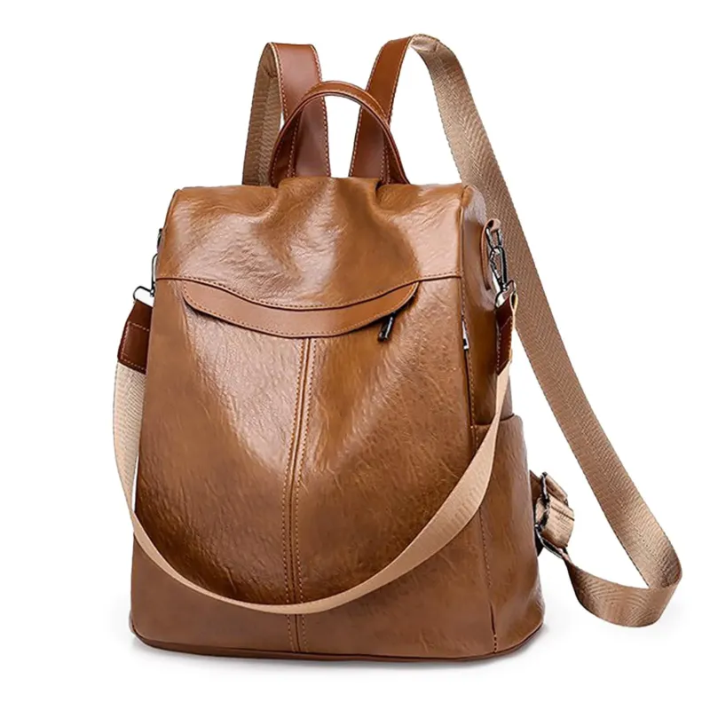 Backpack Waterproof PU Leather School Bags