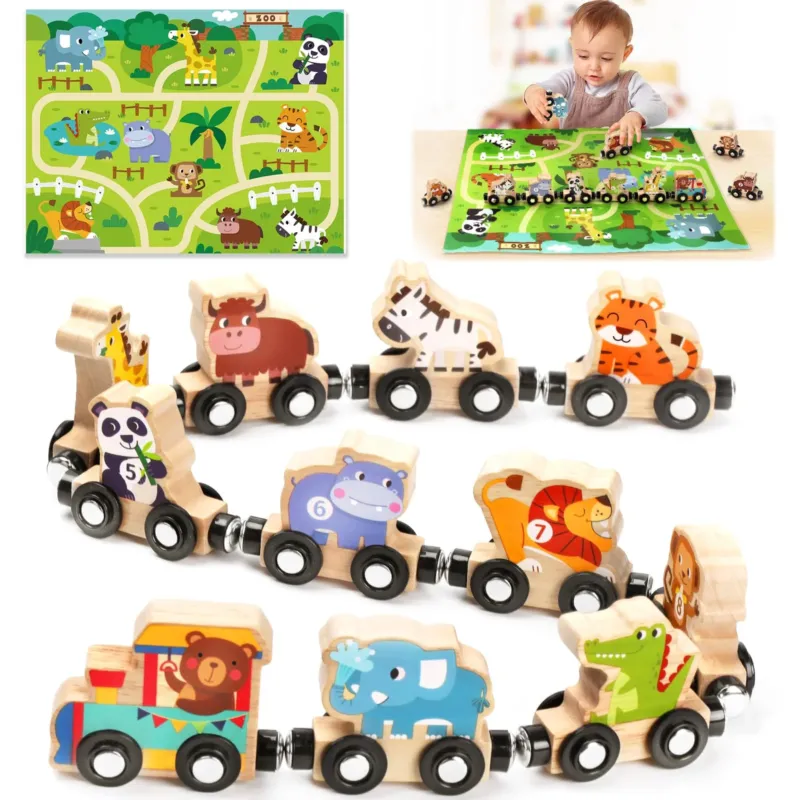 Children's Toys Magnetic Train Wooden Toys