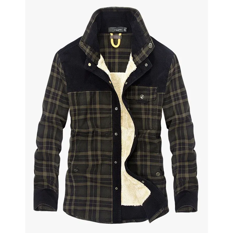 Herren Flanelljacke mit warmem Sherpa-Innenfutter und modischem Karomuster – Taviero