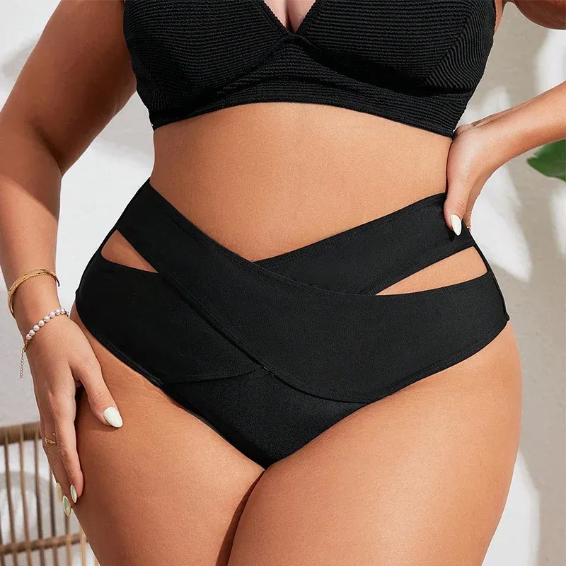 Damen High-Waist Bikiniunterteil mit innovativen Cut-Out-Details – Maréssa